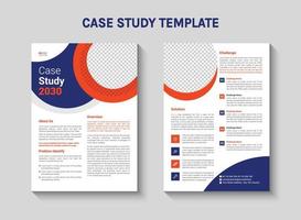 A case study template for a business idea vector