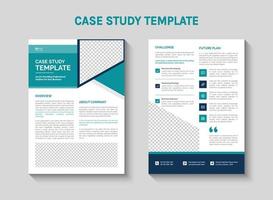 A case study template for a business presentation vector