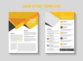 A case study template for a business presentation vector