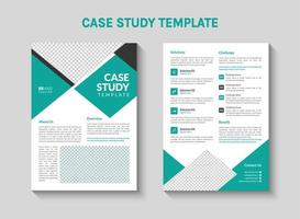 A case study template for a business idea vector