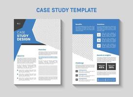 A case study template for a business presentation vector