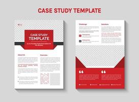 A case study template for a business presentation vector