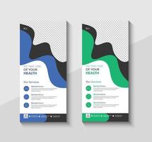 Rack card for the best healthcare services vector