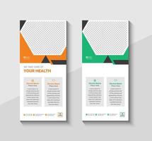 Medical rack card vector