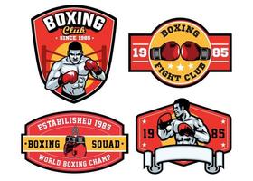 design badge boxing vector