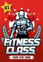 fitness class poster vector