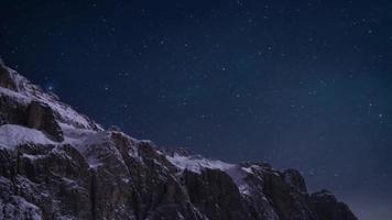 Alps night and sky  Stars video