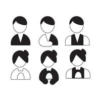 Minimal Teamwork in business management icon set - Editable stroke, Pixel perfect vector