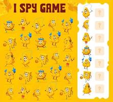 I spy game worksheet maasdam and gouda cheese vector