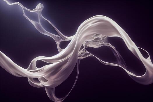 illustration of White curve fog, smoke, clouds, fire and dark background with spotlight. Abstract illustration art. Pattern texture, use for ad, poster and template, business.Digital art photo