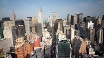 visie van nieuw york Manhattan horizon van een hoog voordeel punt video