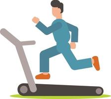 Vector Image Of A Person Running On A Treadmill