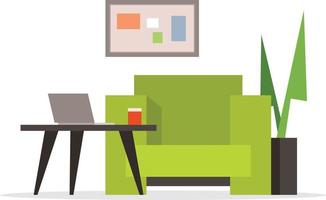 Vector Image Of Furniture In A House