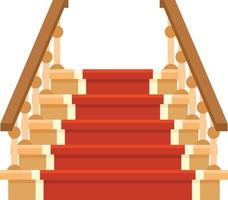 vector imagen de escalera con rojo alfombra