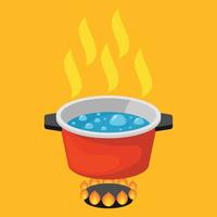 Vector Image Of A Boiling Pot