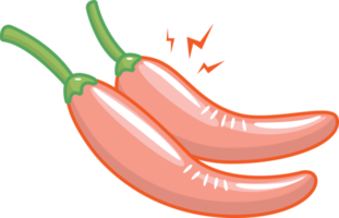 schattig grappig heet Chili peper tekenfilm kawaii stijl, chili peper groente mascottes illustratie png