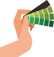 Vector Image Of A Hand Holding Color Chart