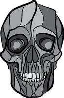 Vector Graphics Of A Human Skull In Grey Color