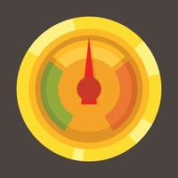 Vector Image Of A Gauge In Golden Color