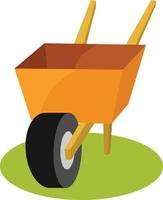 Vector Illustration Of A Wheelbarrow