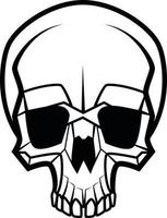 Black And White Vector Graphics Of A Scary Skull