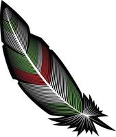 vector imagen de un pluma en varios colores