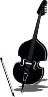 Silhouette Of A Cello, Musical Instrument vector