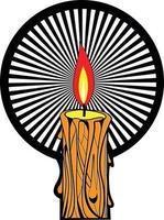 Vector Illustration Of A Candle Light
