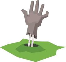 Vector Image Of A Zombie Hand Coming Out Of The Hole