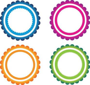 Vector Image Of Empty Stickers And Labels For Graphic Design