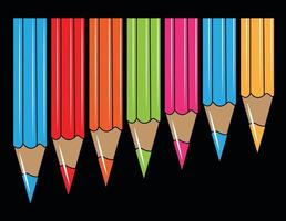 Vector Image Of A Set Of Crayons