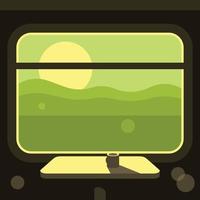 ver desde un tren ventana, vector gráficos