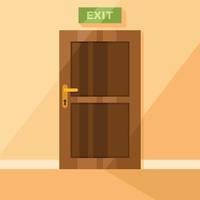 Vector Image Of Exit Door