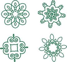 Vector Image Of Different Floral Logotypes And Symbols