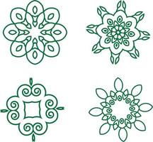 vector imagen de diferente floral logotipos y símbolos