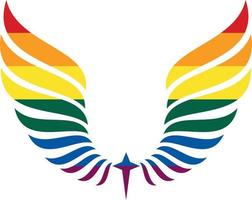 Vector Image Of Wings Colored With Lgbt Colors