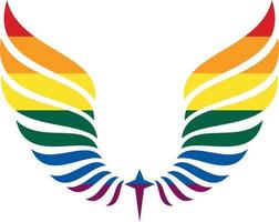 Vector Image Of Wings Colored With Lgbt Colors