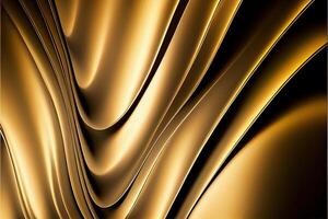 illustration of golden wavy abstract layer background, gain and metal photo