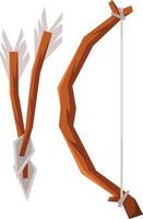 Vector Image Of A Wooden Bow And Arrow