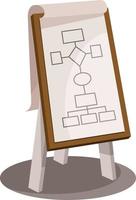 Vector Image Of A Paperboard With Flowchart
