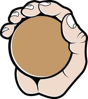 Vector Image Of A Small Ball In Human Hand