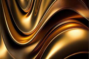 illustration of golden wavy abstract layer background, gain and metal photo