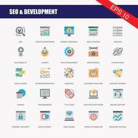 seo mejoramiento iconos conjunto de línea iconos lograr resultados, marca gerente. seo concepto. vector ilustración lata ser usado para temas me gusta Internet, márketing