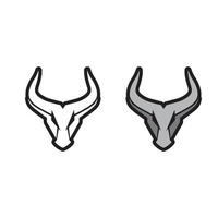 Bull horn cow and buffalo logo and symbol template icons app vector