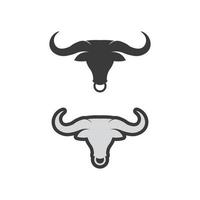 Bull horn logo and symbol template icons app vector