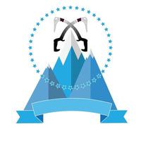 Logo icon badge for mountaineering club vector