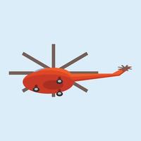 Vector Image Of A Helicopter Seen From The Ground