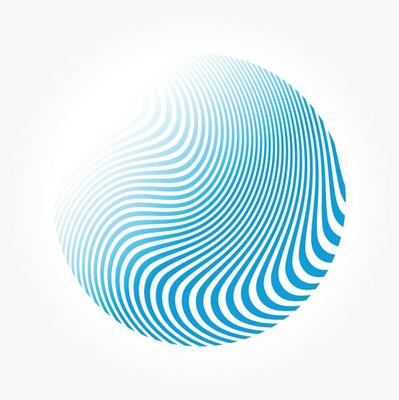 Vector Image Of A Blue Circle A Logotype Concept