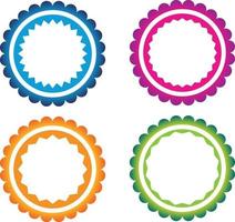 Blank Stickers In Various Colors vector