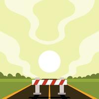 Road Barrier, Symbol Of Under Construction Message In Web Design vector